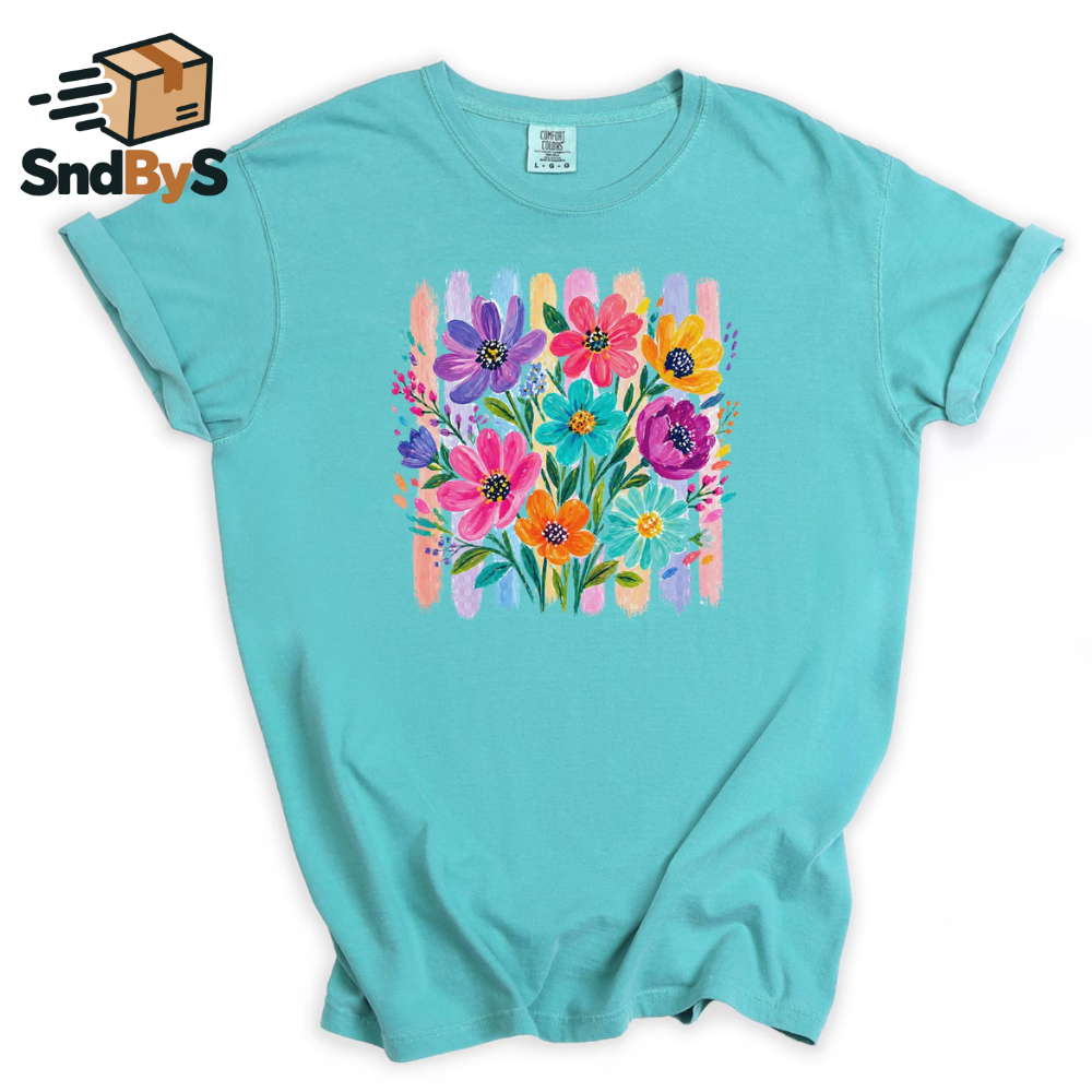 Comfort Colors Watercolor Wildflower T-Shirt