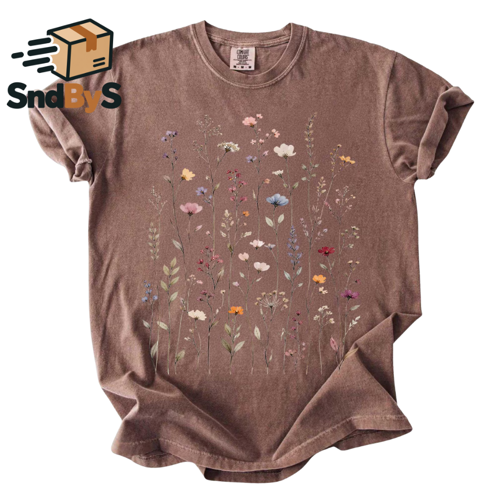 4 Comfort Colors Wildflower Field T-Shirt