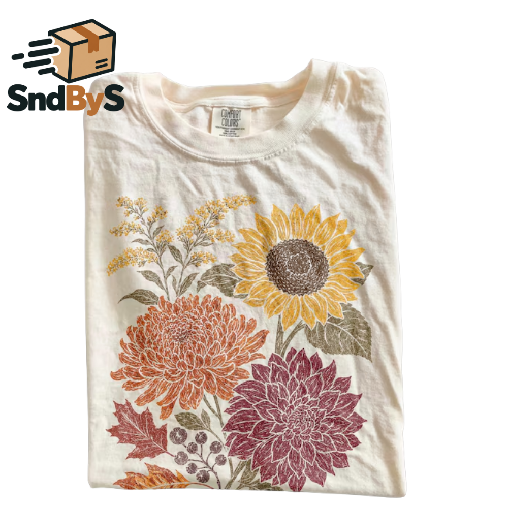 Comfort Colors Autumn Floral T-Shirt
