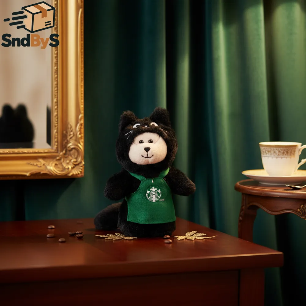 8 Black Cat Bearista Plush Bag Charm Starbucks Halloween Bearista Mini keychain 2026 — image 3