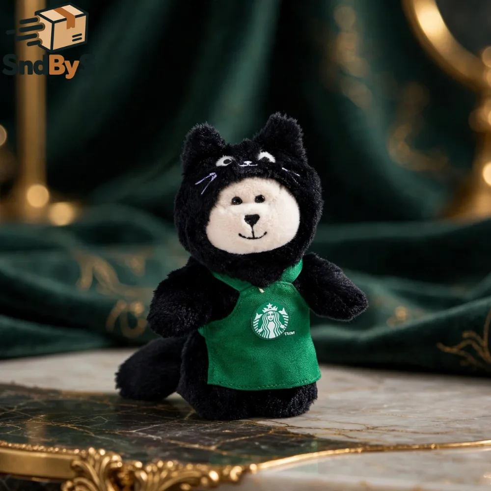 9 Black Cat Bearista Plush Bag Charm Starbucks Halloween Bearista Mini keychain 2026 — image 4