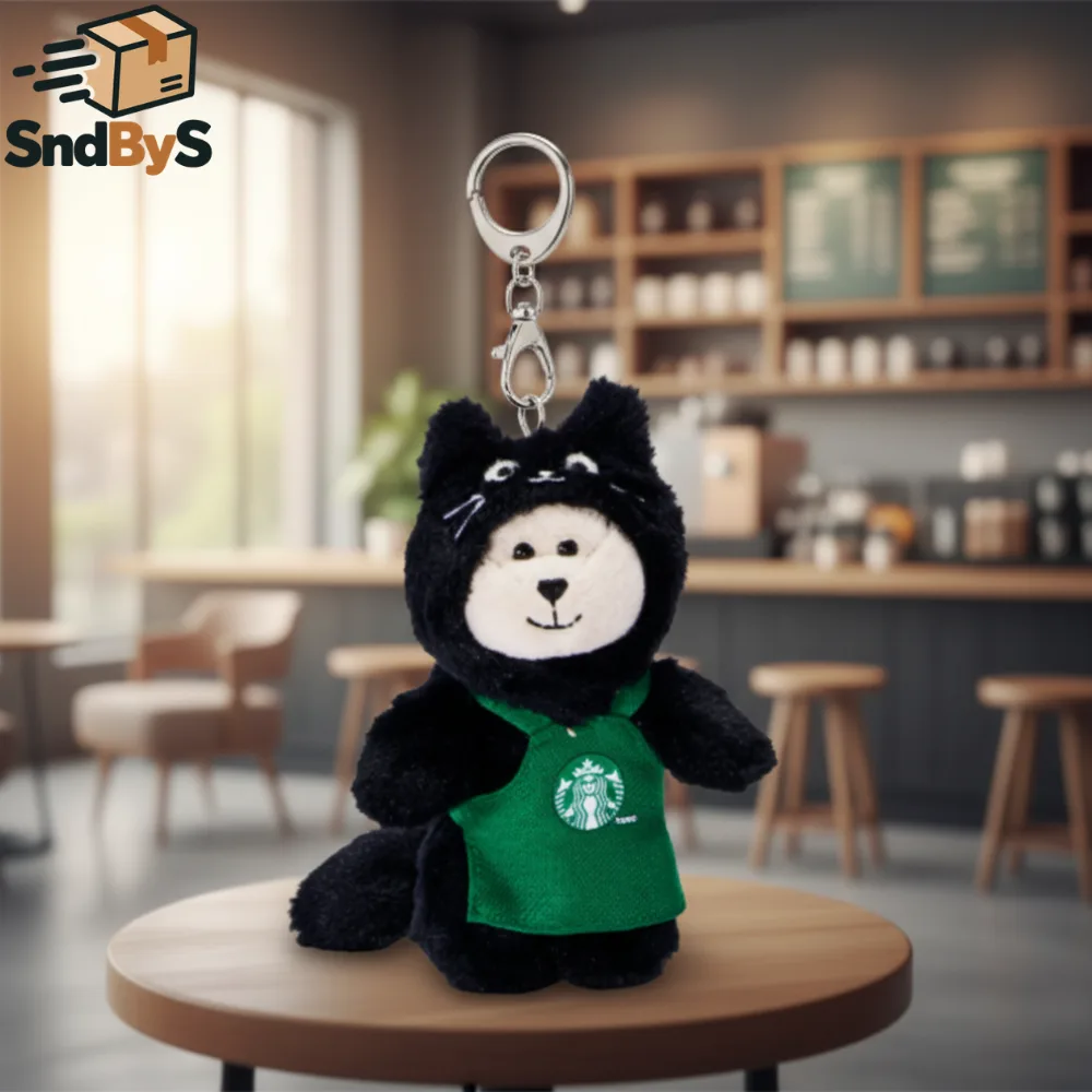 10 Black Cat Bearista Plush Bag Charm Starbucks Halloween Bearista Mini keychain 2026 — image 5