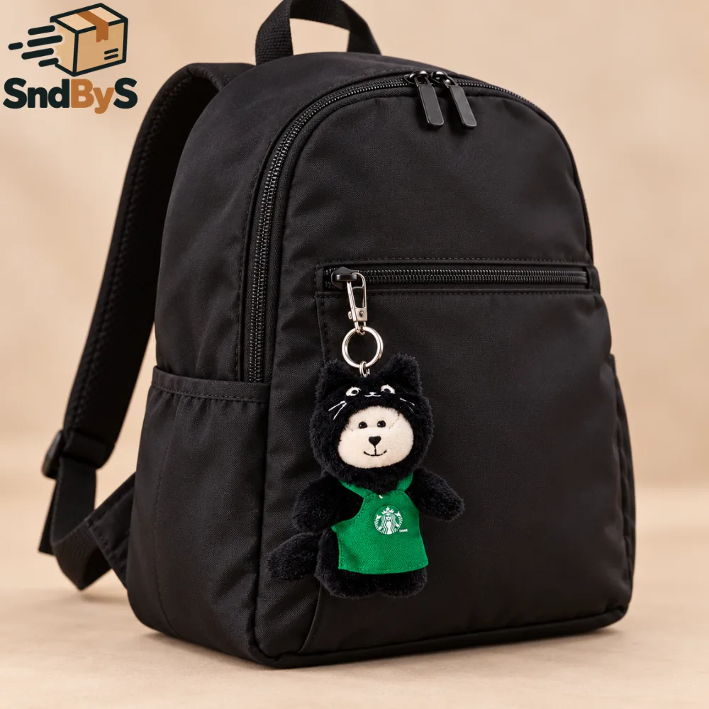 12 Black Cat Bearista Plush Bag Charm Starbucks Halloween Bearista Mini keychain 2026 — image 7