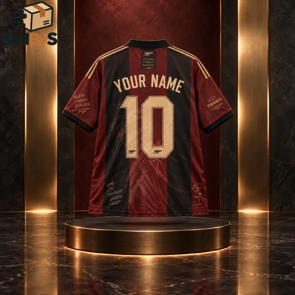 22 Arsenal x Travis Scott Custom V-Neck Polo Jersey 2026 — image 6