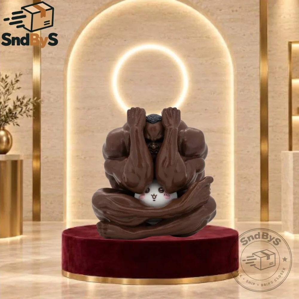 Muscular Man Protecting Cute Panda Figure 2026