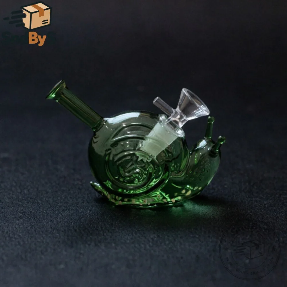 Green Snail Glass Water Pipe Smoking Bong by Canna Style 2026 8 Green Snail Glass Water Pipe Smoking Bong by Canna Style 2026