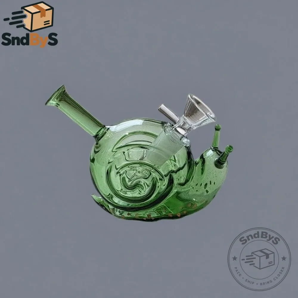 Green Snail Glass Water Pipe Smoking Bong by Canna Style 2026 9 Green Snail Glass Water Pipe Smoking Bong by Canna Style 2026