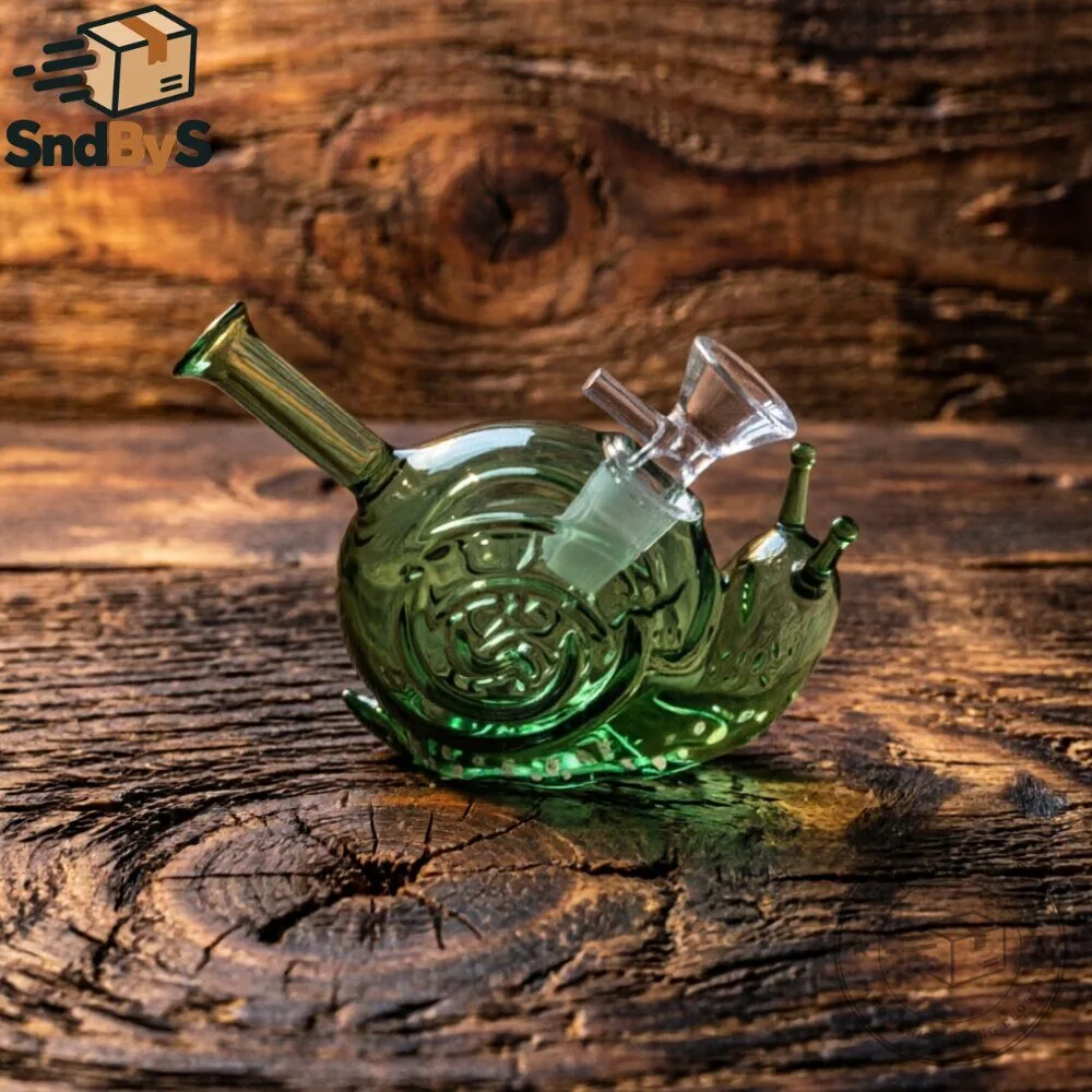 Green Snail Glass Water Pipe Smoking Bong by Canna Style 2026 10 Green Snail Glass Water Pipe Smoking Bong by Canna Style 2026