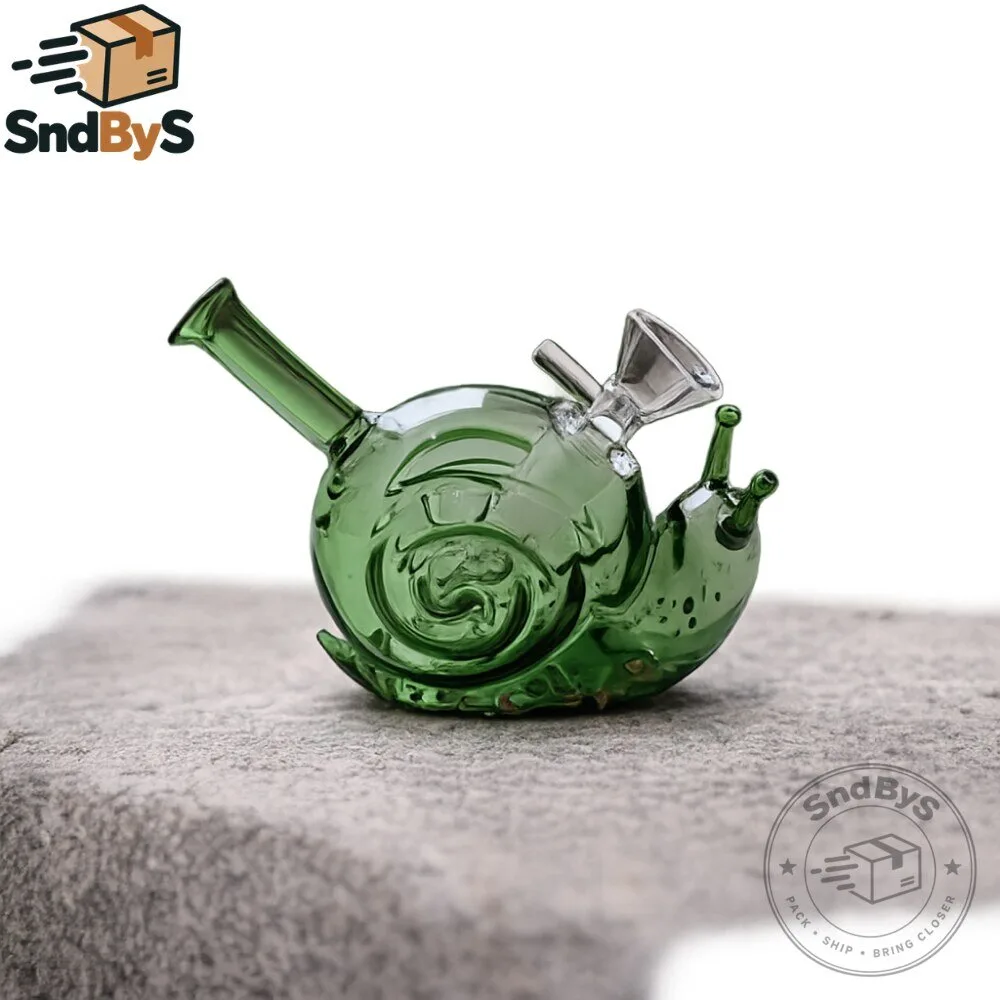 Green Snail Glass Water Pipe Smoking Bong by Canna Style 2026 11 Green Snail Glass Water Pipe Smoking Bong by Canna Style 2026