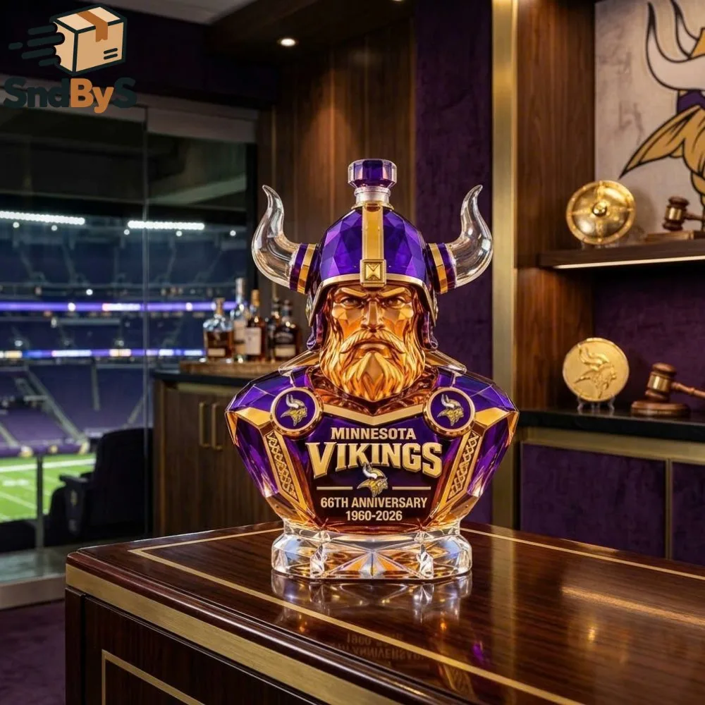 Minnesota Vikings 66th Anniversary Viking Warrior Whiskey Decanter 2026 7 Minnesota Vikings 66th Anniversary Viking Warrior Whiskey Decanter 2026