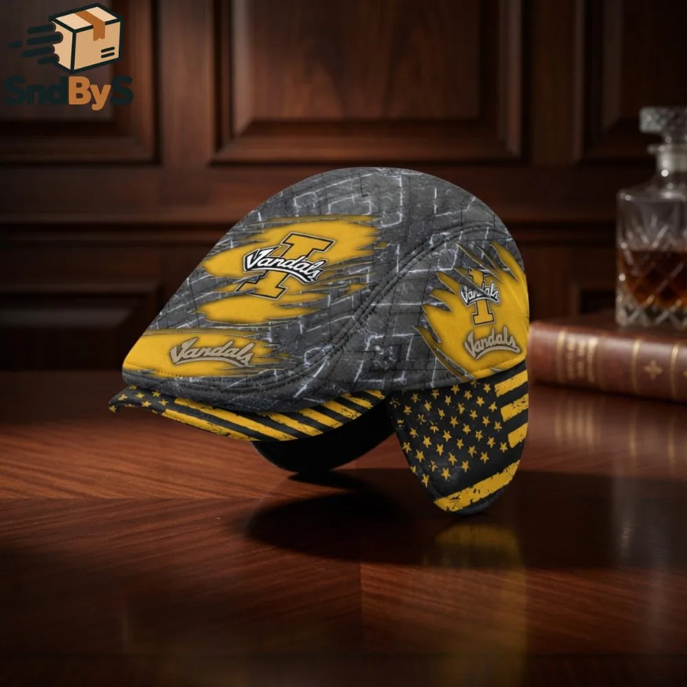 Idaho Vandals NCAA Flat Cap with Foldable Ear Flaps Hat 2026