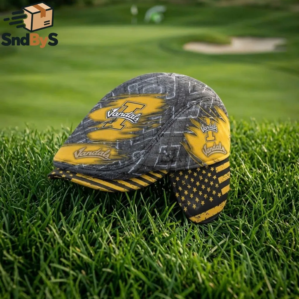 Idaho Vandals NCAA Flat Cap with Foldable Ear Flaps Hat 2026 11 Idaho Vandals NCAA Flat Cap with Foldable Ear Flaps Hat 2026